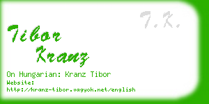 tibor kranz business card